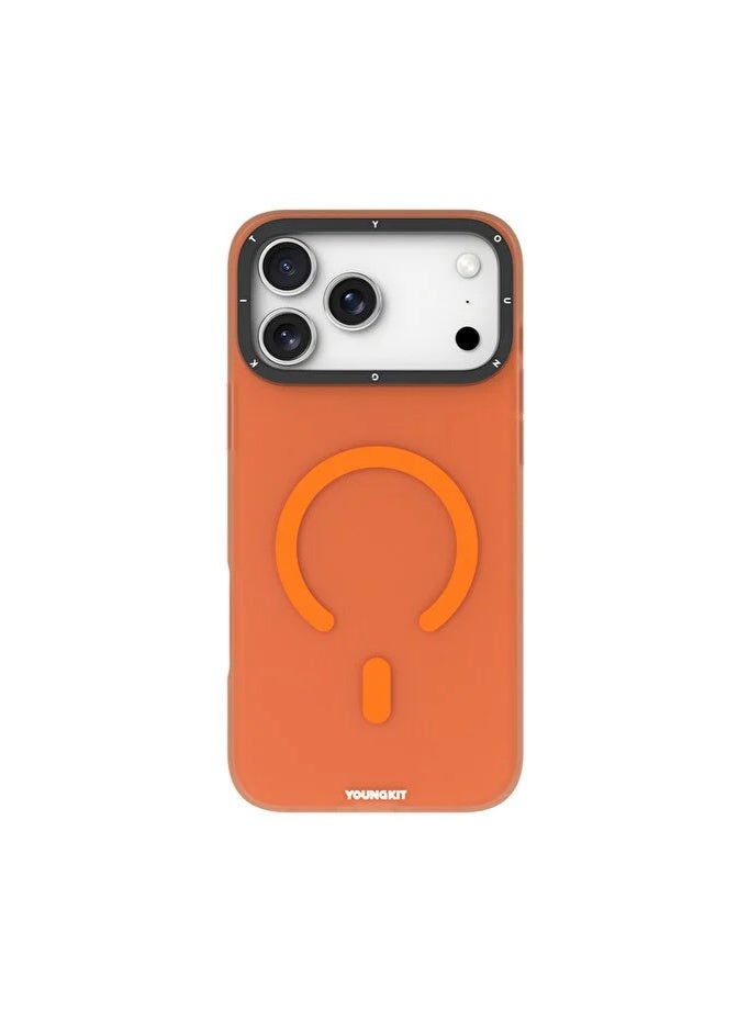 YOUNG KIT Youngkit Hidden Sand Series MagSafe Matte Texture For iPhone 17 Pro - Orange - Image 1